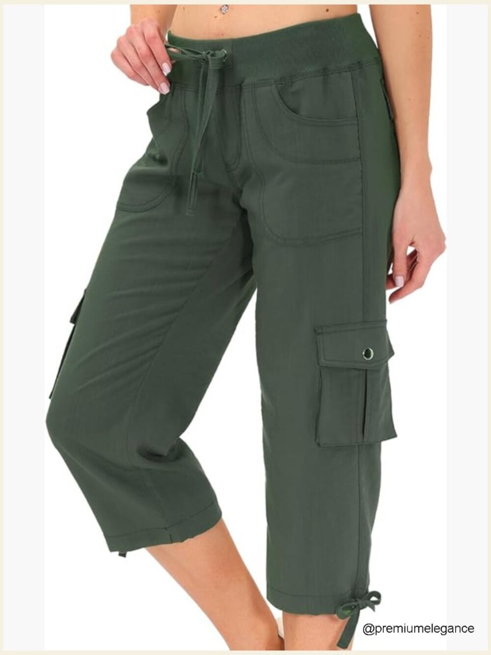 Loose Fit Capri Pants with Pockets, Lightweight Cargo Pants for Hiking